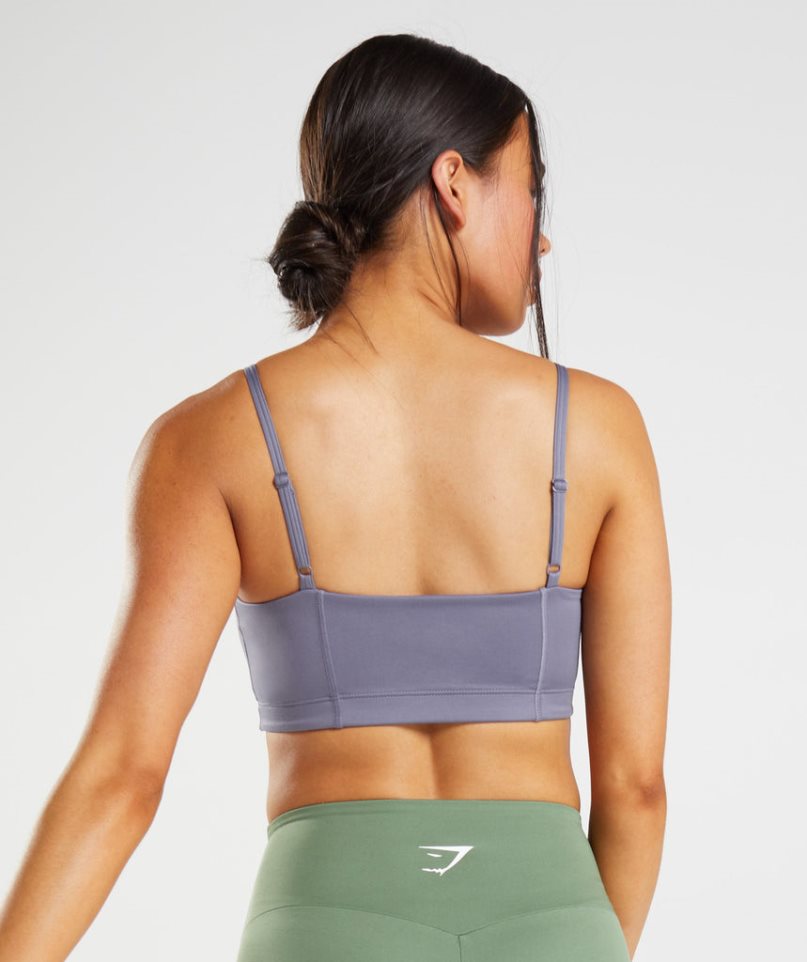 Staniki Sportowe Gymshark Bandeau Damskie Fioletowe | PL 157PBH